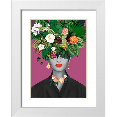 Braun Studio - Frida II White Modern Wood Framed Art Print with Double Matting by Braun Studio