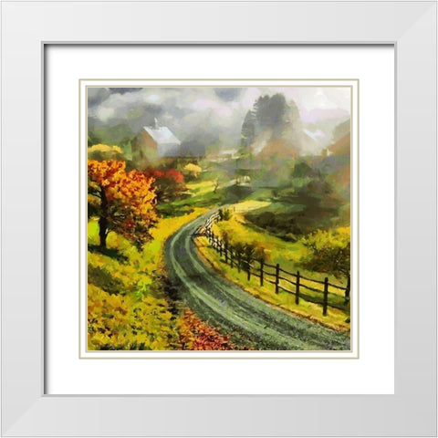 The Way Home White Modern Wood Framed Art Print with Double Matting by Medeiros, Celito