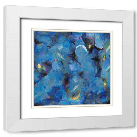 Abstract II White Modern Wood Framed Art Print with Double Matting by Medeiros, Celito