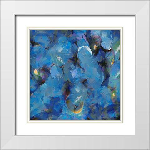 Abstract II White Modern Wood Framed Art Print with Double Matting by Medeiros, Celito