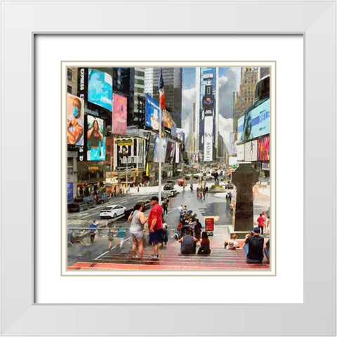 My lovely New York I White Modern Wood Framed Art Print with Double Matting by Medeiros, Celito