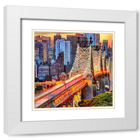 My lovely New York VI White Modern Wood Framed Art Print with Double Matting by Medeiros, Celito