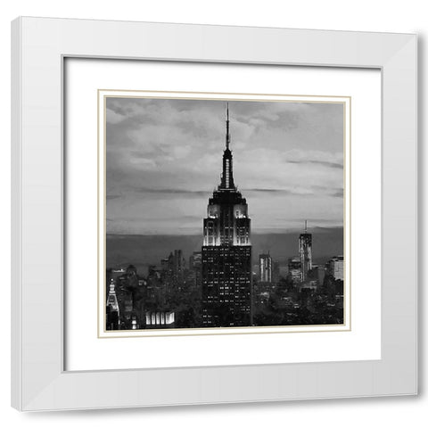 My lovely New York VIII White Modern Wood Framed Art Print with Double Matting by Medeiros, Celito