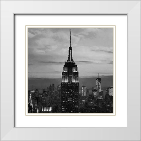 My lovely New York VIII White Modern Wood Framed Art Print with Double Matting by Medeiros, Celito