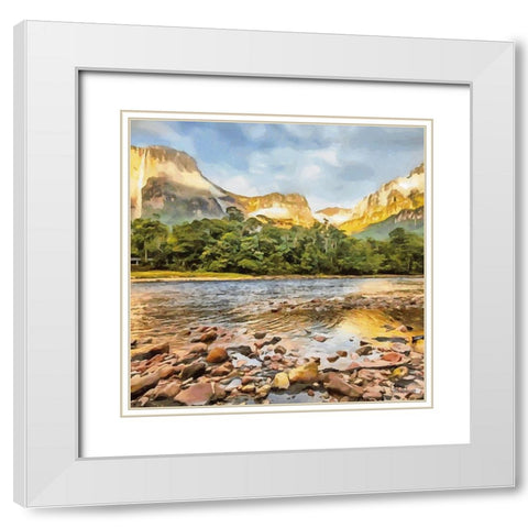 Yosemite N.P. White Modern Wood Framed Art Print with Double Matting by Medeiros, Celito