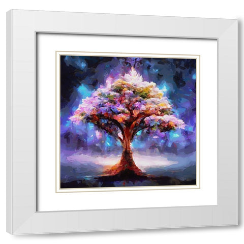 The Miracle Tree White Modern Wood Framed Art Print with Double Matting by Medeiros, Celito