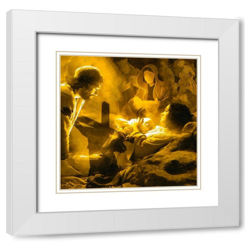 Christmass image White Modern Wood Framed Art Print with Double Matting by Medeiros, Celito