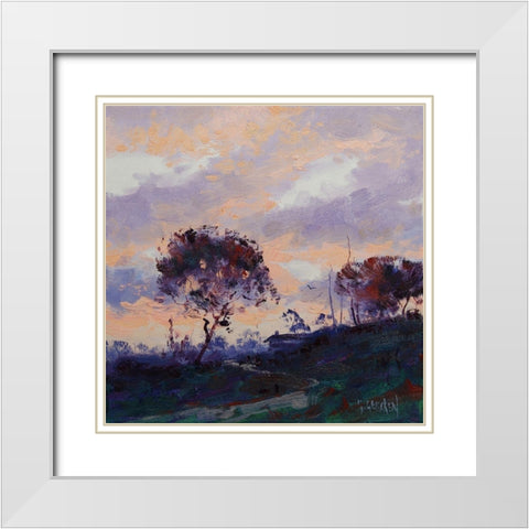 Evening Impression White Modern Wood Framed Art Print with Double Matting by Gercken, Graham