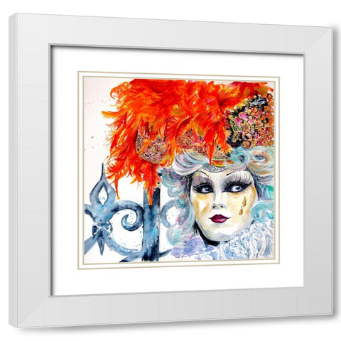 Carnival of Venice I White Modern Wood Framed Art Print with Double Matting by Kovacs, Anna Brigite