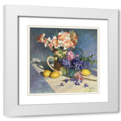 Spring Sun White Modern Wood Framed Art Print with Double Matting by Strube, Ling