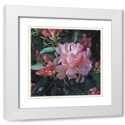 Garden Rhododendron White Modern Wood Framed Art Print with Double Matting by Strube, Ling