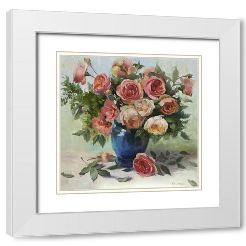 Happy Day White Modern Wood Framed Art Print with Double Matting by Strube, Ling