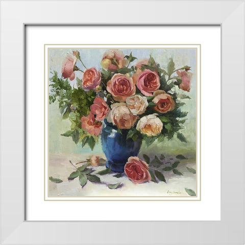 Happy Day White Modern Wood Framed Art Print with Double Matting by Strube, Ling