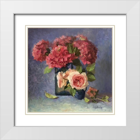 Summer Glory White Modern Wood Framed Art Print with Double Matting by Strube, Ling