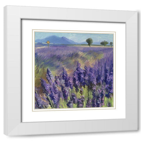 Summer in France White Modern Wood Framed Art Print with Double Matting by Strube, Ling