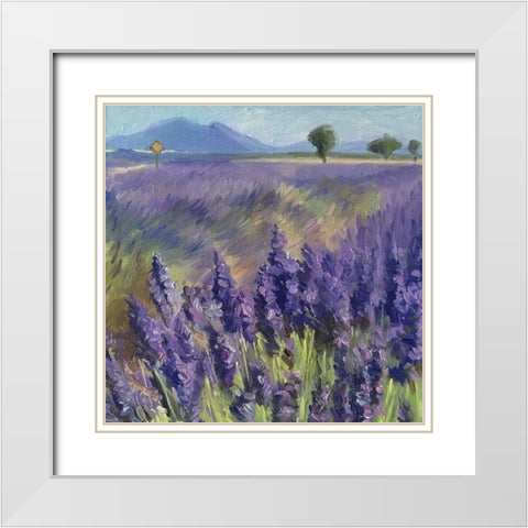 Summer in France White Modern Wood Framed Art Print with Double Matting by Strube, Ling