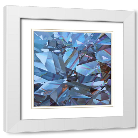 Frozen Crystals White Modern Wood Framed Art Print with Double Matting by Rogozina, Svetlana
