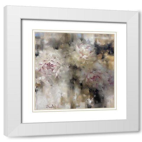 Four Chords White Modern Wood Framed Art Print with Double Matting by Singatullin, Marsel