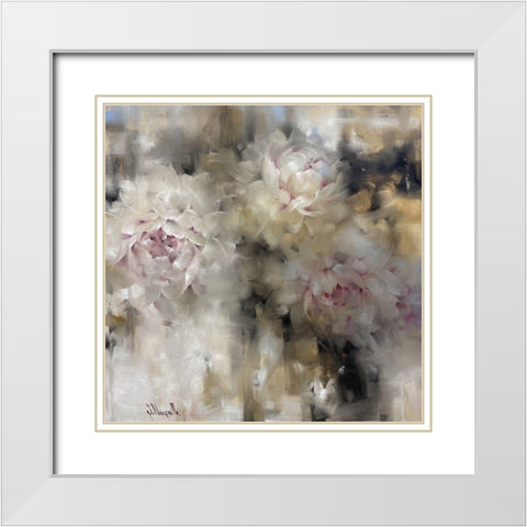 Four Chords White Modern Wood Framed Art Print with Double Matting by Singatullin, Marsel