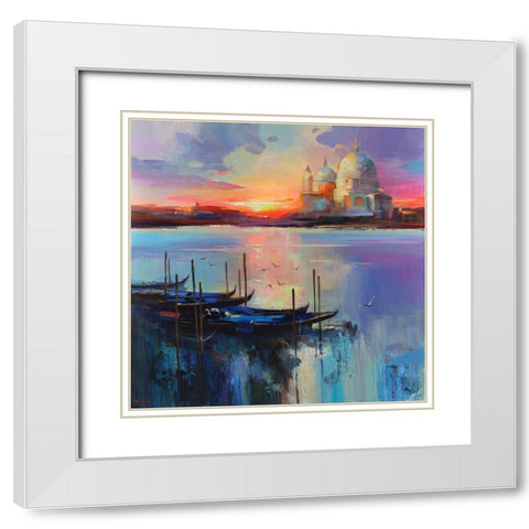 Fresh Mood White Modern Wood Framed Art Print with Double Matting by Bond