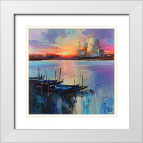 Fresh Mood White Modern Wood Framed Art Print with Double Matting by Bond