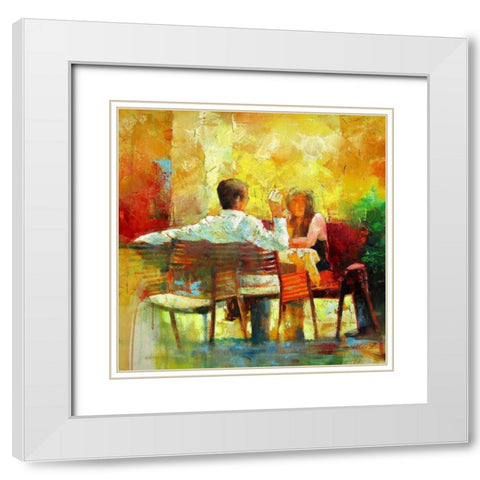 Sunny Day White Modern Wood Framed Art Print with Double Matting by Zakrynycny, Viktor