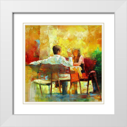 Sunny Day White Modern Wood Framed Art Print with Double Matting by Zakrynycny, Viktor