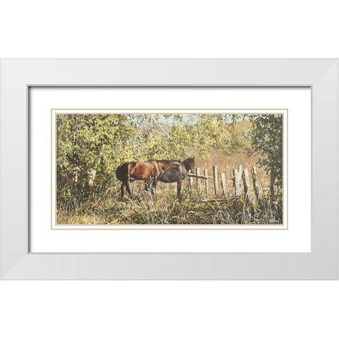 Conversation White Modern Wood Framed Art Print with Double Matting by Adamov, Alexey
