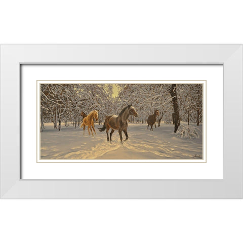 In the Winter White Modern Wood Framed Art Print with Double Matting by Adamov, Alexey