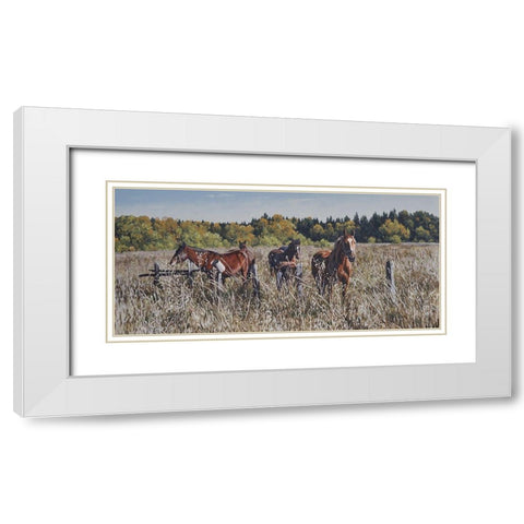 Free Run White Modern Wood Framed Art Print with Double Matting by Adamov, Alexey