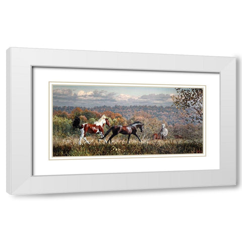 Freedom White Modern Wood Framed Art Print with Double Matting by Adamov, Alexey
