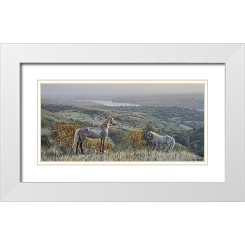 Spaces White Modern Wood Framed Art Print with Double Matting by Adamov, Alexey