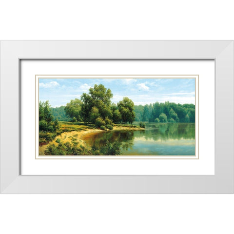 Russian Landscapes I White Modern Wood Framed Art Print with Double Matting by Priscepa, Igor