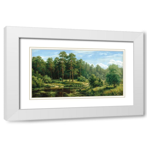 Russian Landscapes I White Modern Wood Framed Art Print with Double Matting by Priscepa, Igor