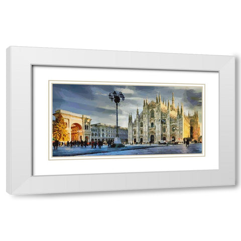 I Like Italy so much VIII White Modern Wood Framed Art Print with Double Matting by Medeiros, Celito