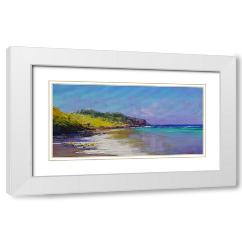 Beach Colours White Modern Wood Framed Art Print with Double Matting by Gercken, Graham