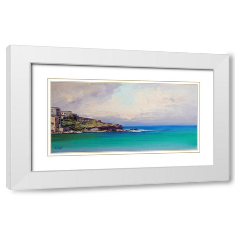 Bondi Beach Australia White Modern Wood Framed Art Print with Double Matting by Gercken, Graham