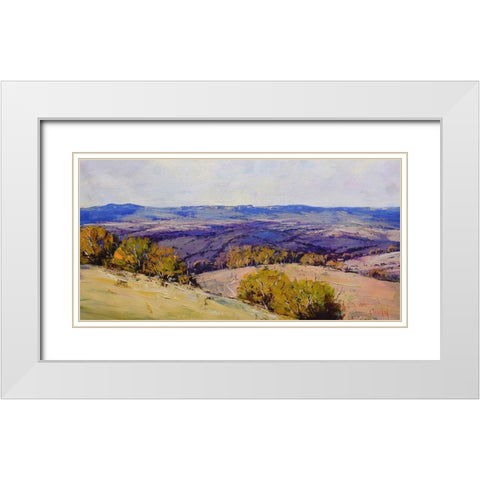 Cloud Shadows White Modern Wood Framed Art Print with Double Matting by Gercken, Graham
