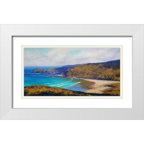 East Coast Australia White Modern Wood Framed Art Print with Double Matting by Gercken, Graham