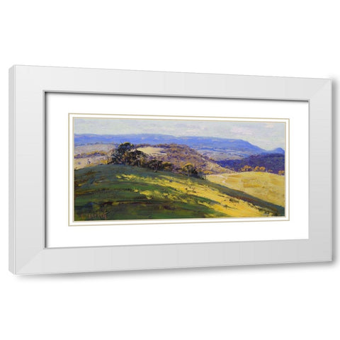 Kanimba Valley White Modern Wood Framed Art Print with Double Matting by Gercken, Graham