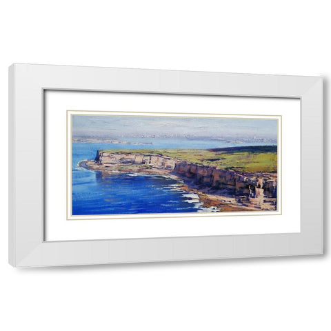 Sydney White Modern Wood Framed Art Print with Double Matting by Gercken, Graham