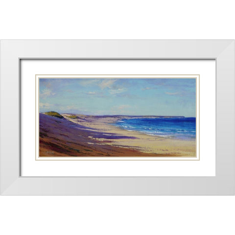 Lake Beach Australia White Modern Wood Framed Art Print with Double Matting by Gercken, Graham
