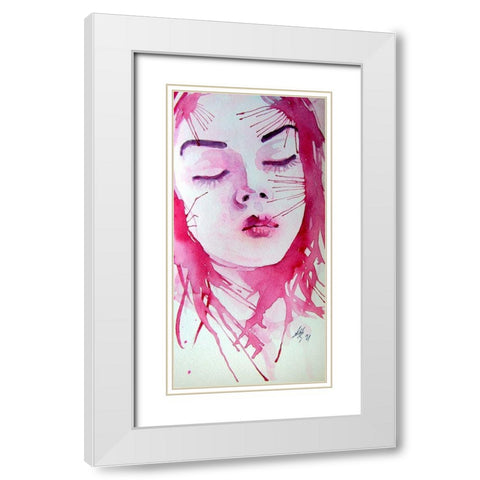 Dreamer White Modern Wood Framed Art Print with Double Matting by Kovacs, Anna Brigite