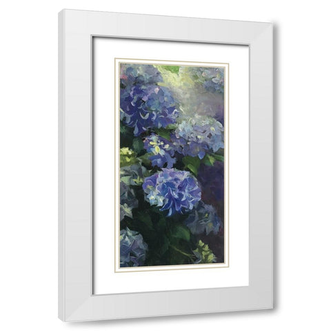 Hydrangeas White Modern Wood Framed Art Print with Double Matting by Strube, Ling