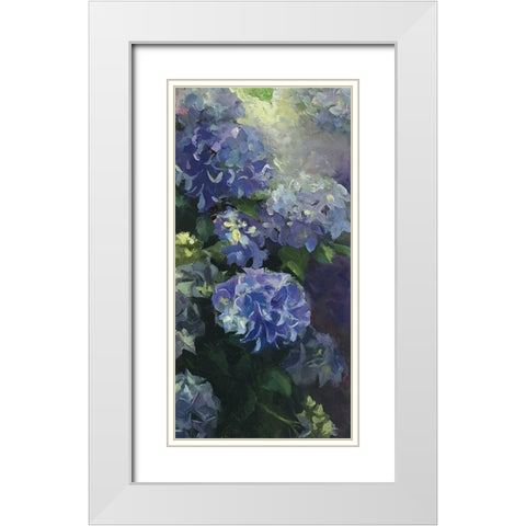 Hydrangeas White Modern Wood Framed Art Print with Double Matting by Strube, Ling