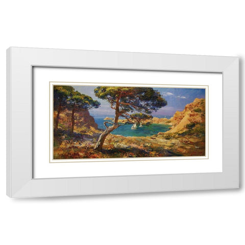 Rocky Coast XXI White Modern Wood Framed Art Print with Double Matting by Sviridov, Sergei
