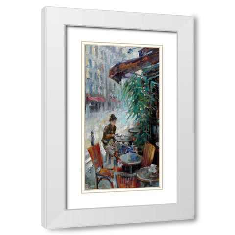 Paris, by Madame Pompadour White Modern Wood Framed Art Print with Double Matting by Zakrynycny, Viktor