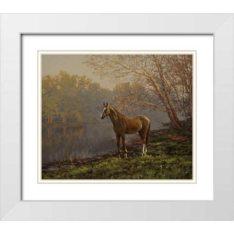 In the Spring White Modern Wood Framed Art Print with Double Matting by Adamov, Alexey