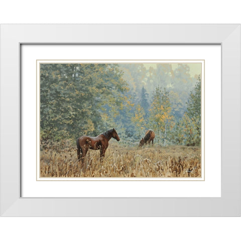 In the Wood White Modern Wood Framed Art Print with Double Matting by Adamov, Alexey