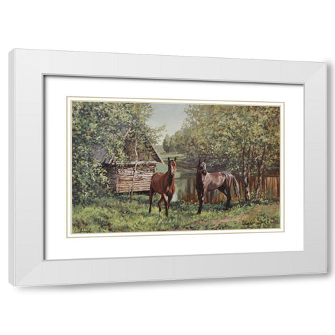 In the Spring White Modern Wood Framed Art Print with Double Matting by Adamov, Alexey